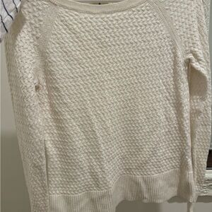 Boho Cream Sweater zipper in back